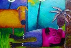 Ai que Prazer<br>mista sobre tela - 100 x 100 cm