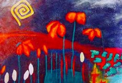 Jardim da Estrela - Lisboa<br>acrílico sobre tela - 81 x 100 cm