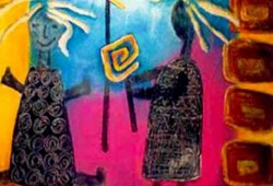 Sem Título II<br>mista sobre tela - 100 x 100 cm