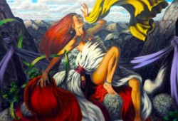 O Sopro do Espírito<br>acrílico sobre tela - 65 x 81 cm