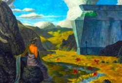 Semi-Deserto<br>acrílico sobre madeira - 62 x 81 cm