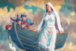 A Barca da Vida<br>acrílico sobre tela - 100 x 80 cm - 2012