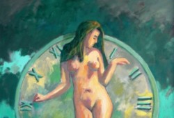 A Dama das Horas<br>acrílico sobre tela - 100 x 80 cm - 2012