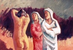 Arrependimento<br>acrílico sobre tela - 120 x 90 cm - 1991