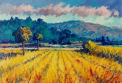 Campos de Leiria - Portugal<br>acrílico sobre tela - 73 x 92 cm - 1997