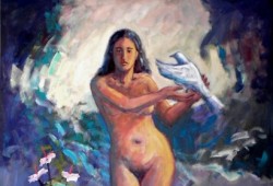 Corpo e Alma<br>acrílico sobre tela - 100 x 80 cm - 2003