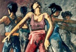 Corpo em Movimento II<br>acrílico sobre mdf - 60 x 55 cm