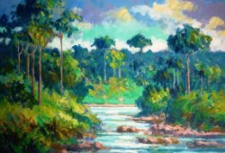 Riacho de Camaragibe<br>acrílico sobre tela - 80 x 100 cm - 2012