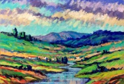 Sapataria II - Portugal<br>acrílico sobre tela - 60 x 73 cm - 1998