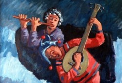 Sinfonia Celestial<br>acrílico sobre tela - 120 x 90 cm - 1991