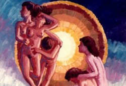 Visões Oníricas<br>acrílico sobre tela - 120 x 90 cm - 1991