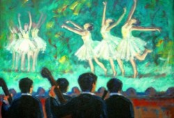 O Último Acto<br>acrílico sobre tela - 100 x 80 cm - 2002