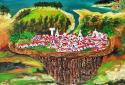 Cork & City<br>acrílico sobre tela - 70 x 70 cm