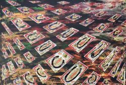 Simbologia (Ferradura)<br>acrílico e vernizes sobre tela - 70 x 100 cm