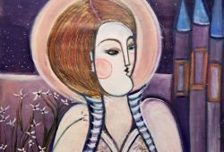 Carlota<br>acrílico sobre tela - 60 x 60 cm - 2023