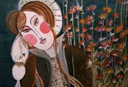 Fala-me, que Eu Escuto com o Coração<br>acrílico sobre tela - 60 x 60 cm - 2025