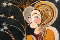 Sopro<br>acrílico sobre tela - 90 x 60 cm - 2024