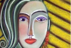 Triste Mas Ainda Assim Colorida<br>pastel seco - 40 x 30 cm