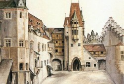 Pátio do Antigo Castelo em Innsbruck sem Nuvens